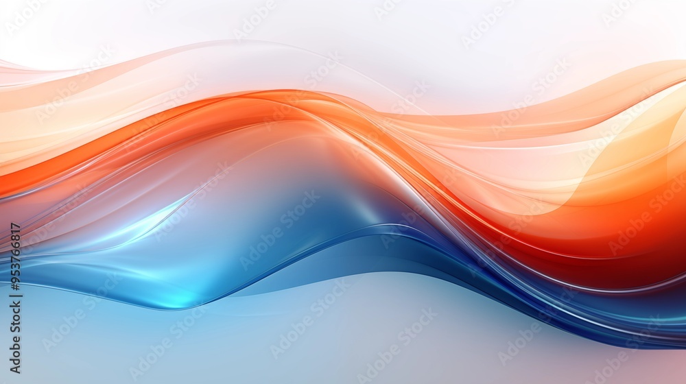 Abstract digital background featuring wavy lines and glowing light in dynamic orange and blue hues with a white backdrop.Gradient design symbolizing modern digital technology, as a tech wallpaper Abstract digital background featuring wavy lines and glowing light in dynamic orange and blue hues with a white backdrop.Gradient design symbolizing modern digital technology, as a tech wallpaper