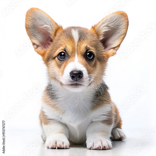 portrait-dog-puppy-corgi-pembroke-on-white-backgro