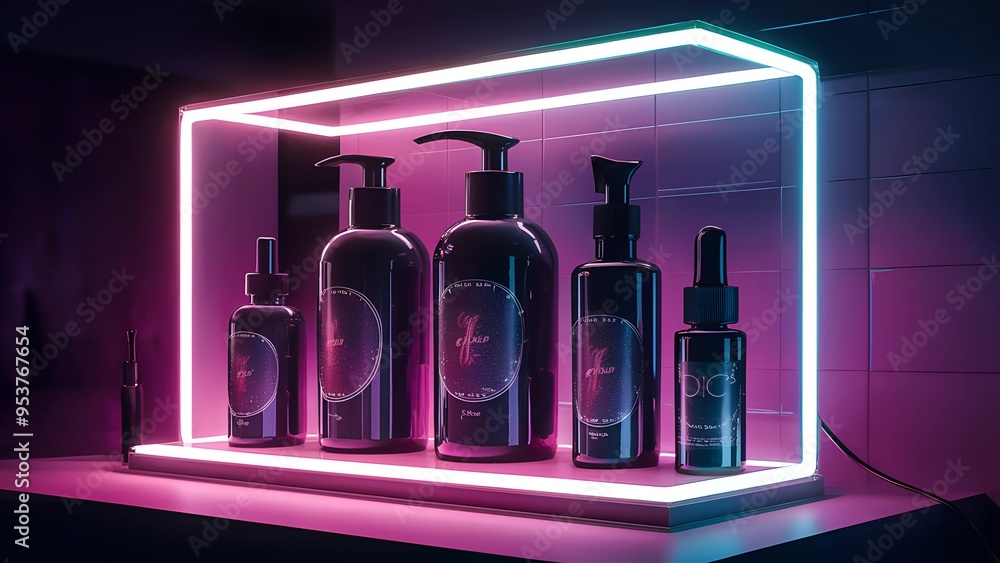 Perfume of a bottle in a bar.Generative AI Perfume of a bottle in a bar.Generative AI
