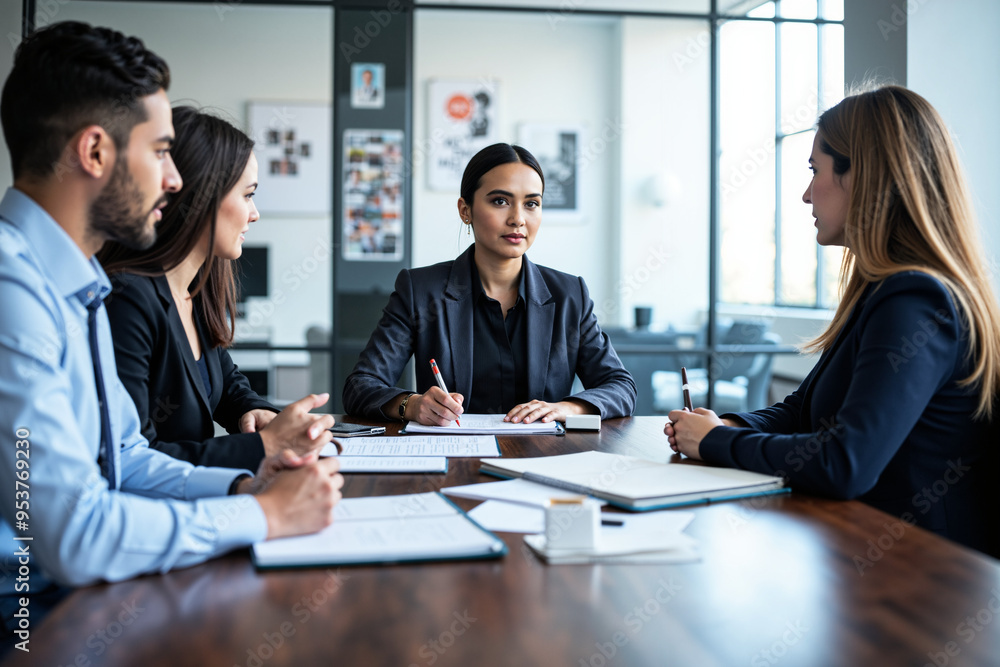 Dynamic HR Interview: Diverse Panel Meets Professional Candidate in Modern Office | Perfect for Recruitment Ads Dynamic HR Interview: Diverse Panel Meets Professional Candidate in Modern Office | Perfect for Recruitment Ads