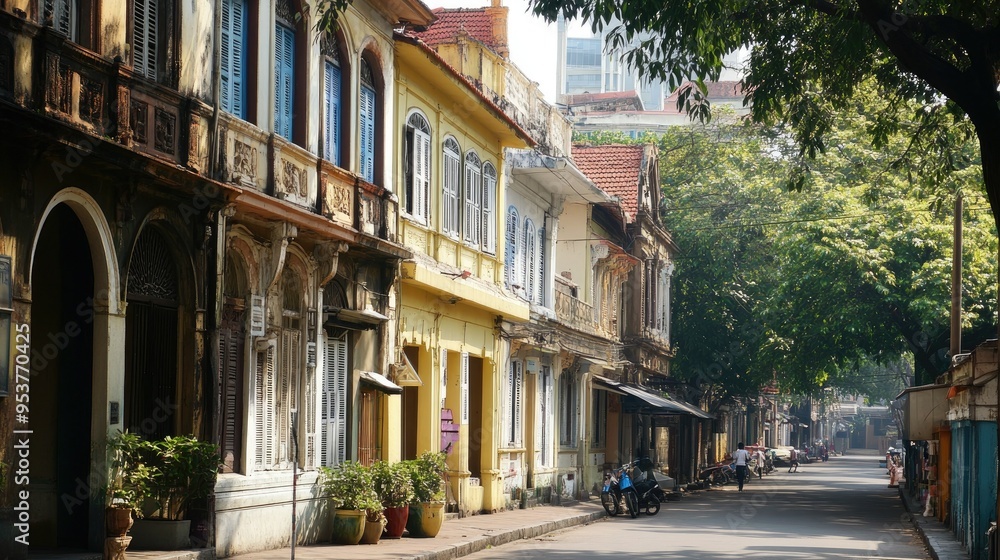 A quiet corner of the Colaba Causeway, lined with shops and colonial-era buildings. A quiet corner of the Colaba Causeway, lined with shops and colonial-era buildings.