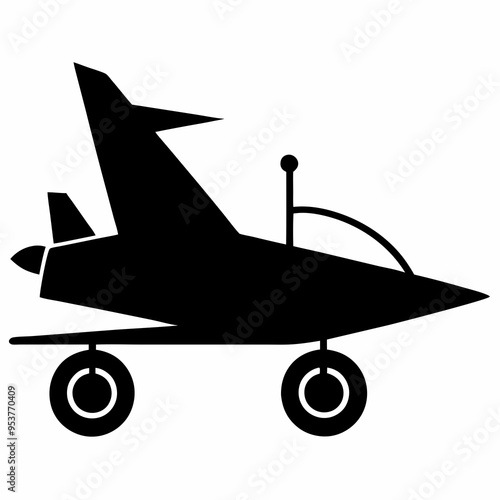 Jet handcar Black silhouette photo