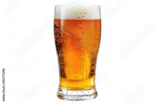 Beer Beer in glass isolated on white background