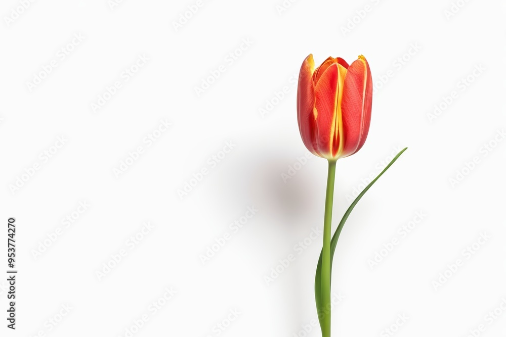 there is a single red flower that is in a vase there is a single red flower that is in a vase