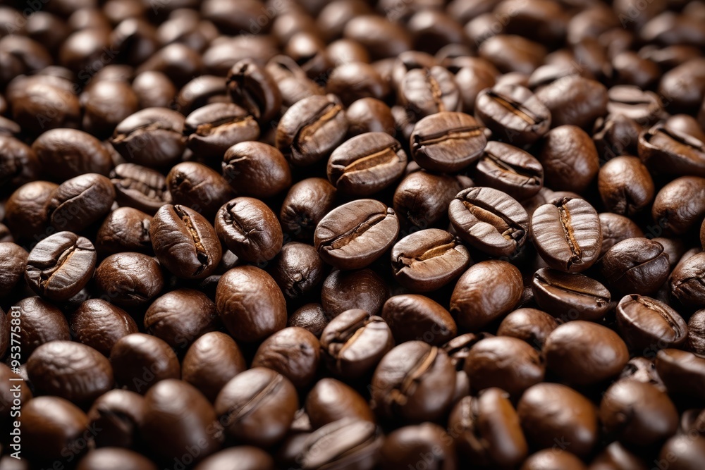 a close up of a pile of coffee beans with a few small holes a close up of a pile of coffee beans with a few small holes