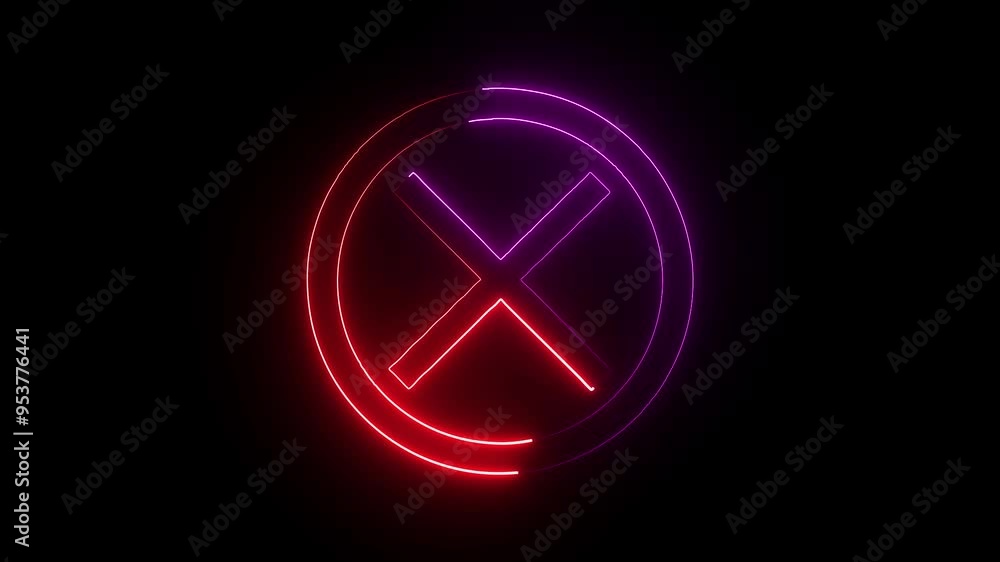 crosses in circle symbol of not Approved, bad Quality, not success or not confirmed status. illustration design purple to red background. crosses in circle symbol of not Approved, bad Quality, not success or not confirmed status. illustration design purple to red background.