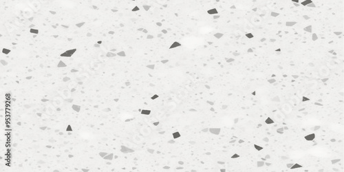 Terrazzo marble flooring seamless texture. Natural stone terrazzo desing tile texture white. White and black marble or terrazzo. Raster texture of mosaic floor with natural stones, granite, marble, 