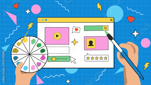 Web Design Modern Concept Illustration