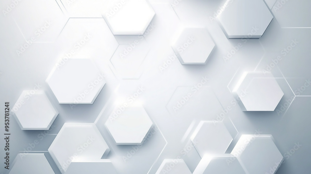 White background with hexagon pattern White background with hexagon pattern