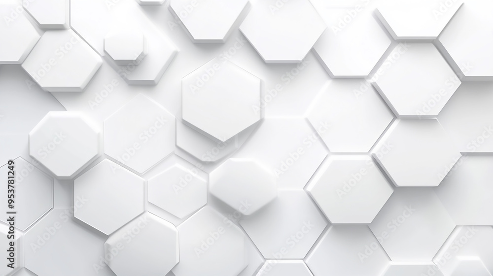 Naklejka premium White background with hexagon pattern