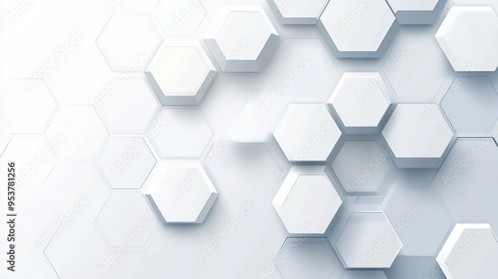 White background with hexagon pattern White background with hexagon pattern