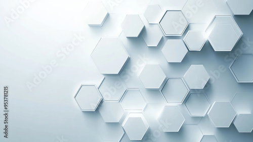 White background with hexagon pattern