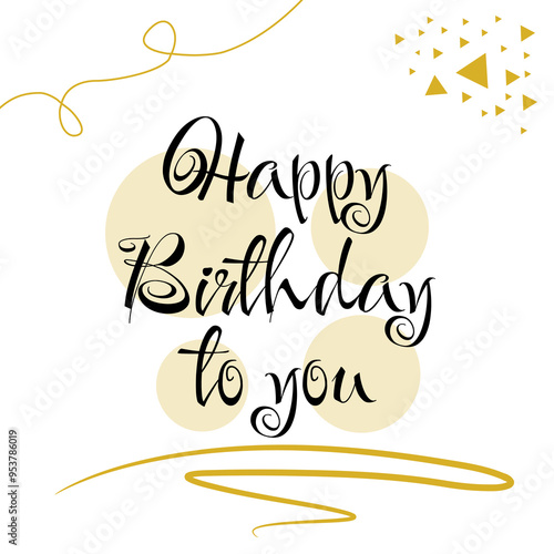 Happy birthday greeting vector design. Happy birthday greeting text. Birthday card vector illustration
