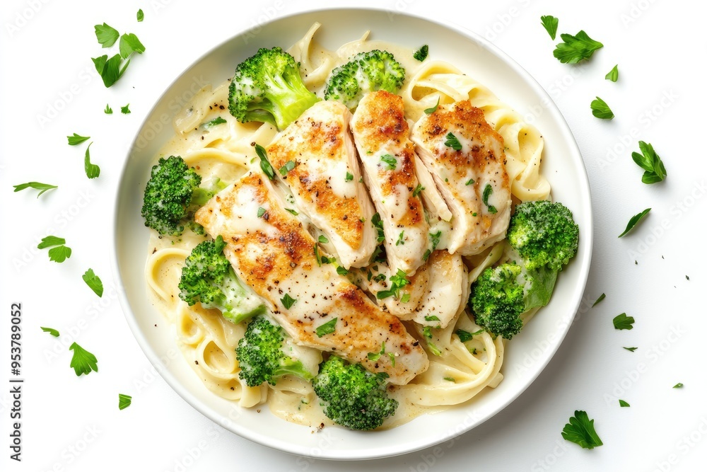 Creamy Chicken Pasta with Broccoli and Parsley Creamy Chicken Pasta with Broccoli and Parsley