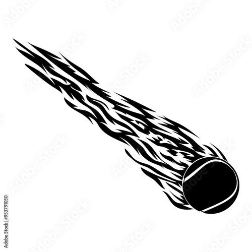 Flaming Tennis Ball
