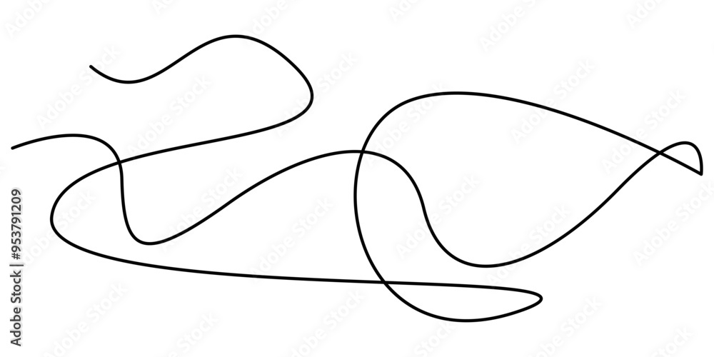 Squiggle line design element. Curved line design. isolated on white background. vector illustration. EPS 10, Wavy line pattern with curvy abstract squiggles in a psychedelic wiggle design with white 