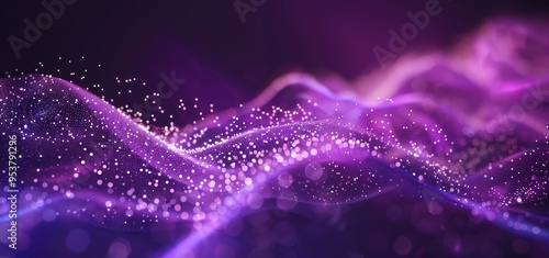 Abstract Purple Digital Wave