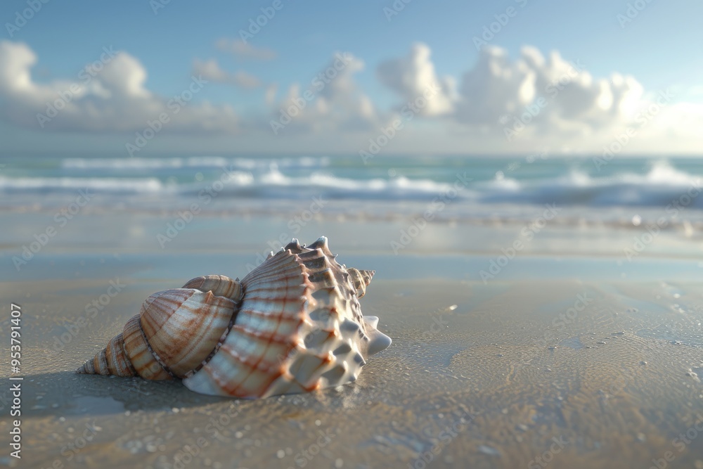 Shell on a sandy beach