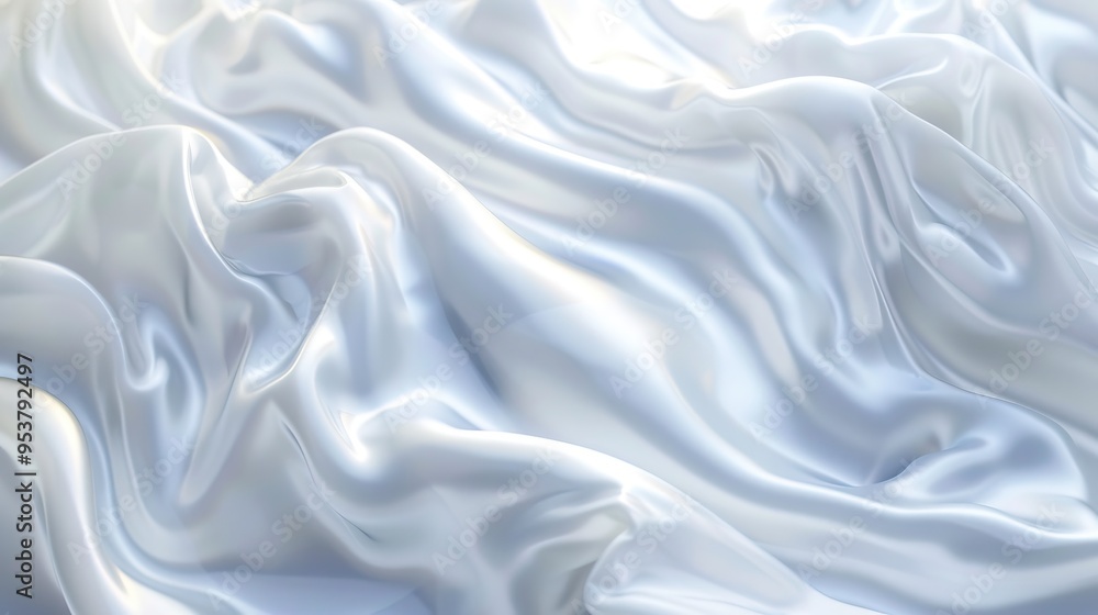 Obraz premium Smooth white background Luxurious background design 3D Rendering