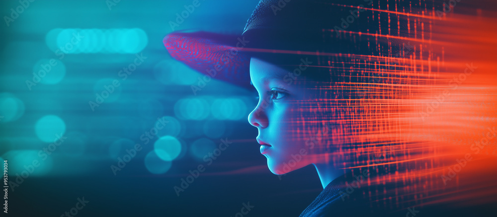 A nightmarish image of a child dressed as a witch, with glitchy distortions warping her figure into a ghostly, terrifying appearance. The blurred lines and unsettling effects creat A nightmarish image of a child dressed as a witch, with glitchy distortions warping her figure into a ghostly, terrifying appearance. The blurred lines and unsettling effects creat