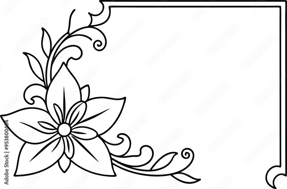 Abstract Floral Frame Ornament Design Abstract Floral Frame Ornament Design