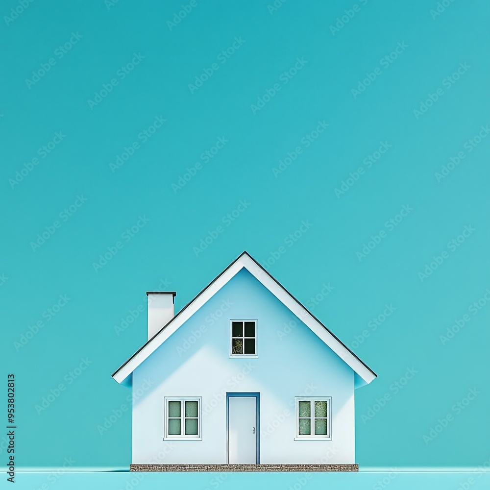 Modern Minimalist Blue House Concept Modern Minimalist Blue House Concept