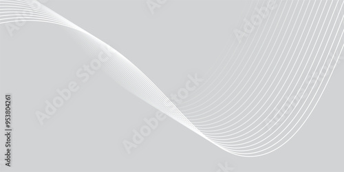 Wavy business curve lines on transparent background. Abstract ocean wave line background. Wave swirl, frequency sound wave, twisted curve lines with blend effect.