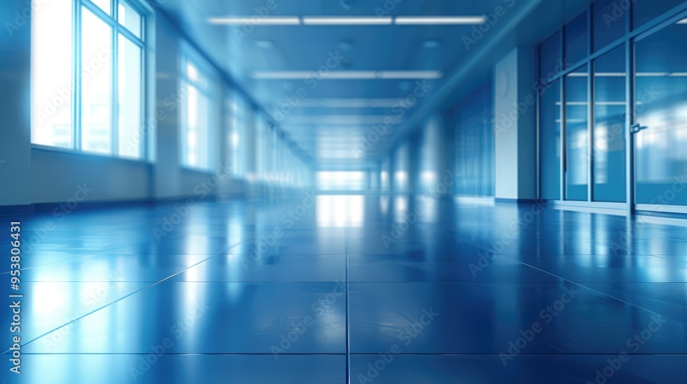 Fototapeta premium reflexive blur modern business skyline office building for business background. Blur futuristic business office.