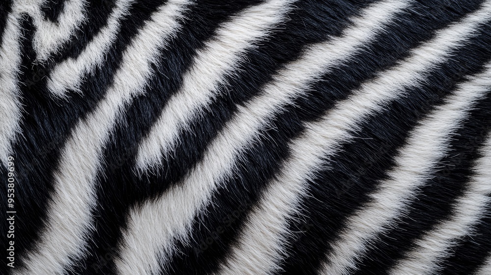 Close-up of Coarse Short Zebra Fur with Black and White Stripes, Animal Texture Background Generative AI Close-up of Coarse Short Zebra Fur with Black and White Stripes, Animal Texture Background Generative AI