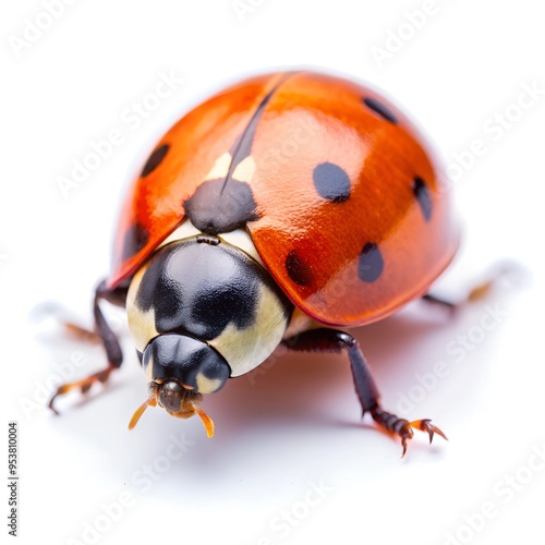 Ladybug on a white background - realism