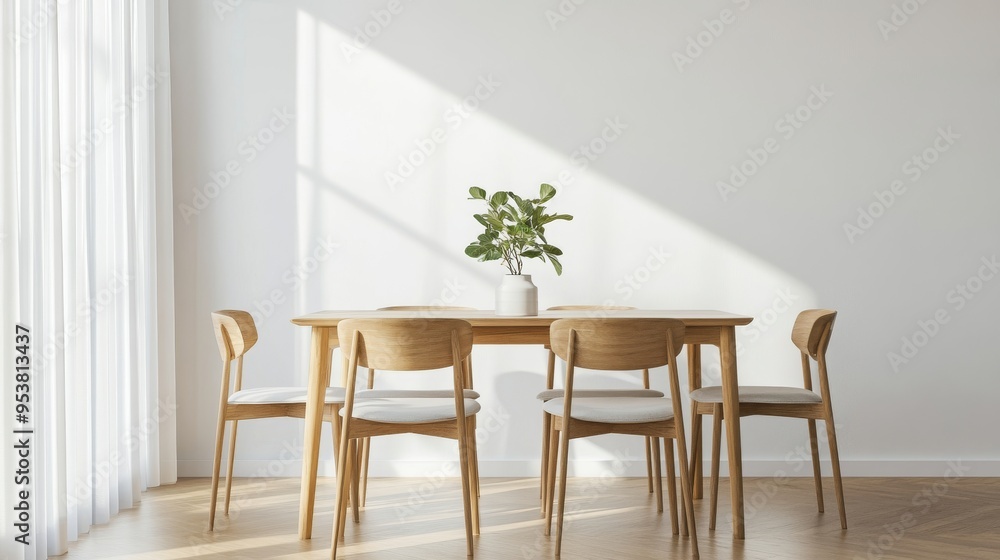 Fototapeta premium A clean and simple dining area