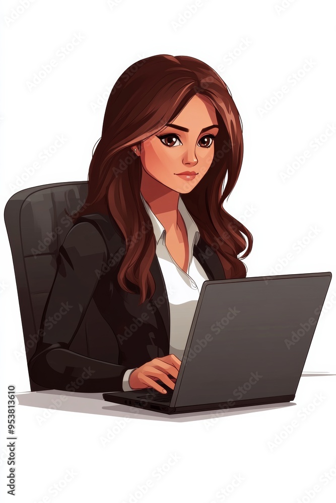 Focused Businesswoman EmpoweredTechnology inModern Office Environment Focused Businesswoman EmpoweredTechnology inModern Office Environment