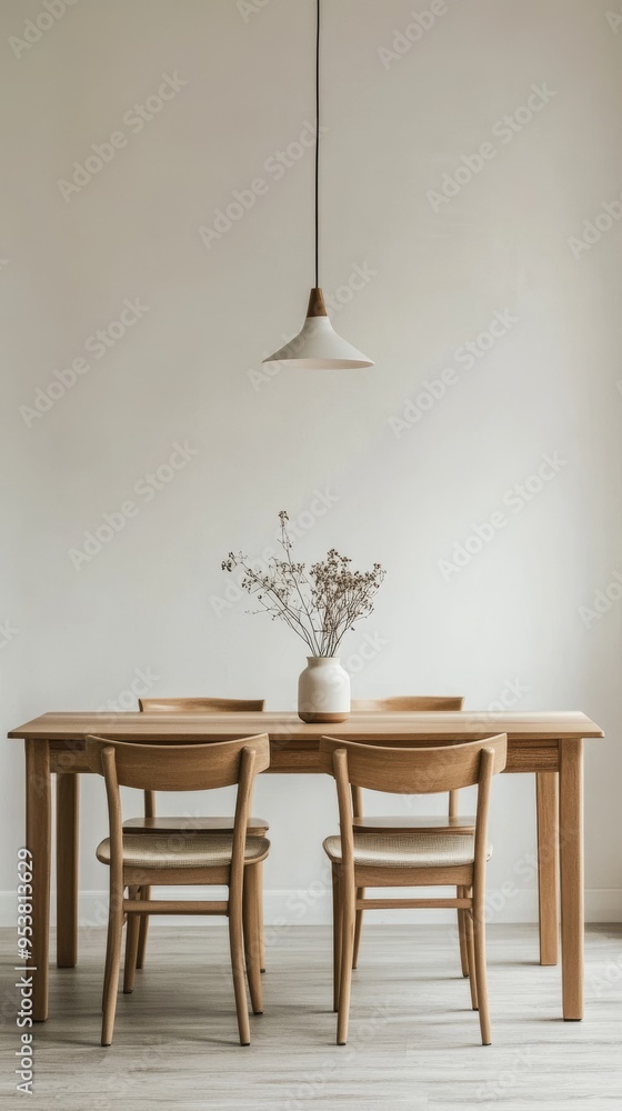 A clean and simple dining area A clean and simple dining area