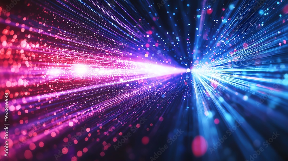 Laser beam communication, focusing on the use of light for high-speed data transmission across vast distances Laser beam communication, focusing on the use of light for high-speed data transmission across vast distances
