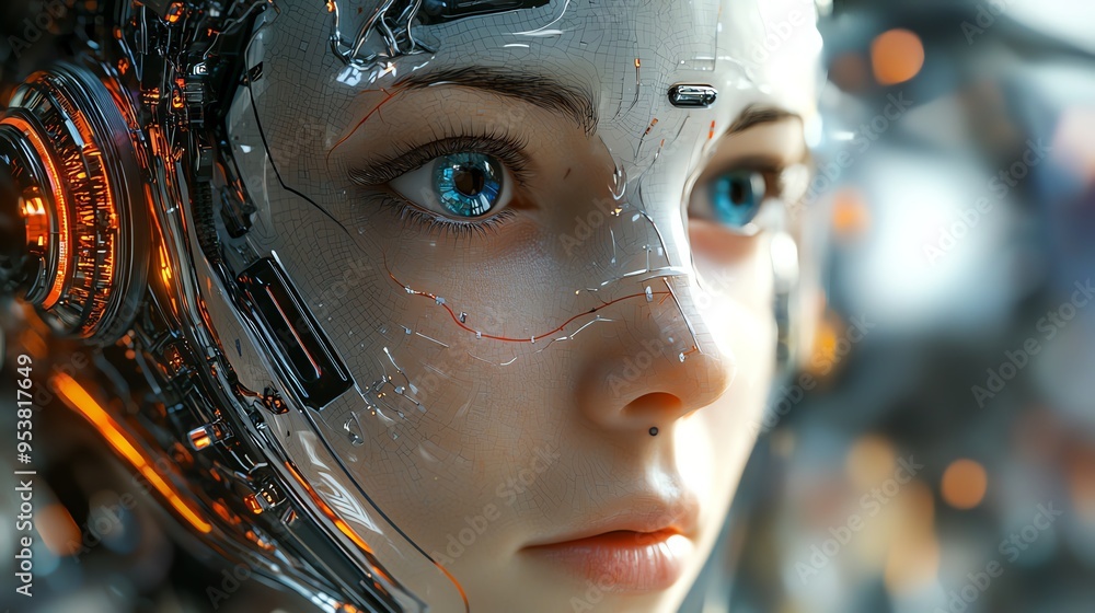 Automation in cyborg systems, visualizing how cybernetic enhancements can autonomously augment human capabilities Automation in cyborg systems, visualizing how cybernetic enhancements can autonomously augment human capabilities