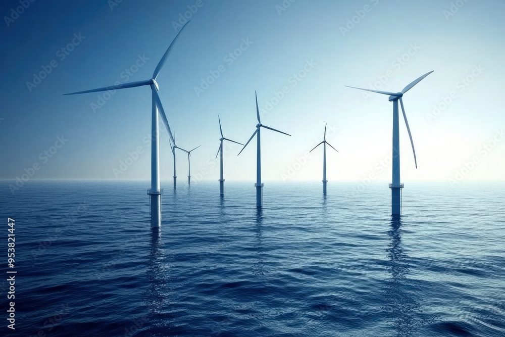 wind turbine farm to generate wind energy for intelligent cities. Renewable energy. sustainable and environmentally friendly with generative ai wind turbine farm to generate wind energy for intelligent cities. Renewable energy. sustainable and environmentally friendly with generative ai