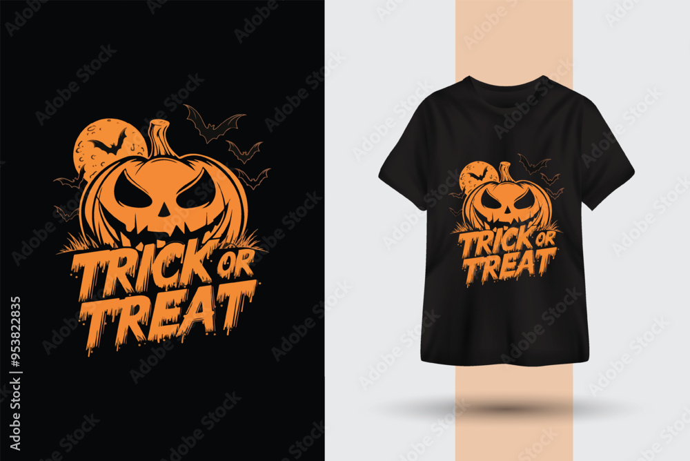 Bold spooky halloween t-shirt design template Bold spooky halloween t-shirt design template
