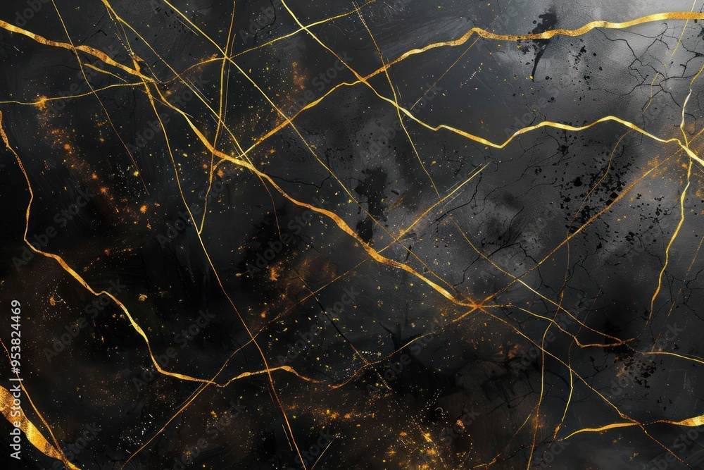Abstract Marble Background with Golden Veins Abstract Marble Background with Golden Veins