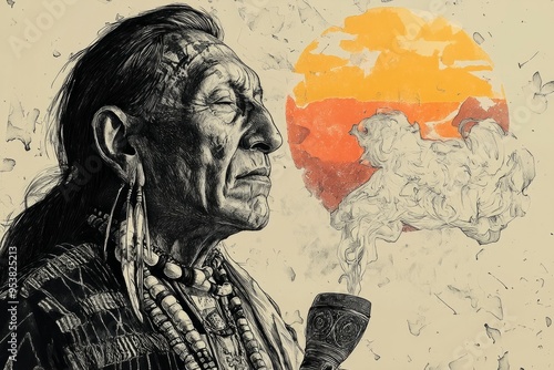 Wallpaper Mural Sacred Pipe Calumet Spiritual Ceremony Native American Spirituality Religion Spiritual Symbol Torontodigital.ca