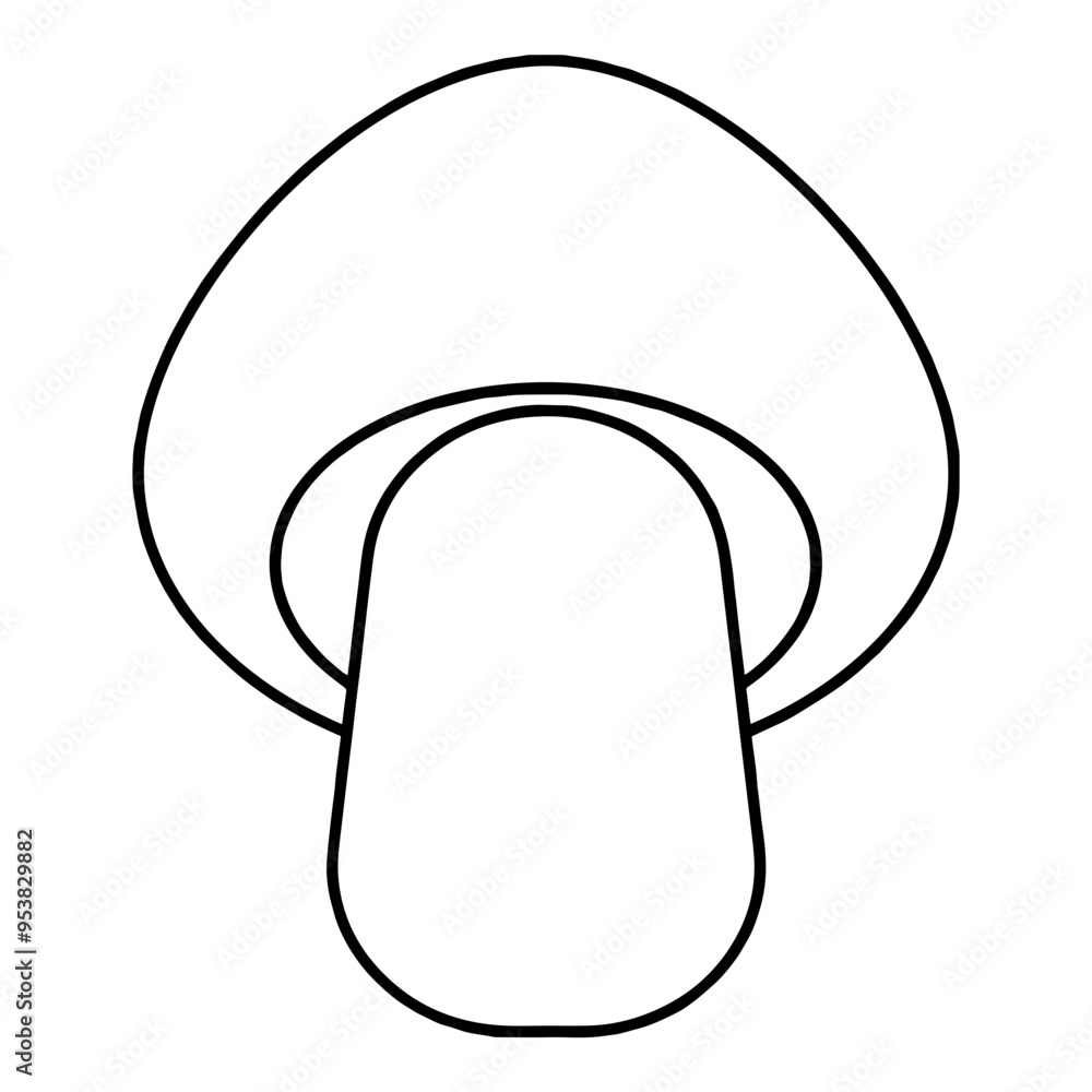 Mushroom Outline Mushroom Outline