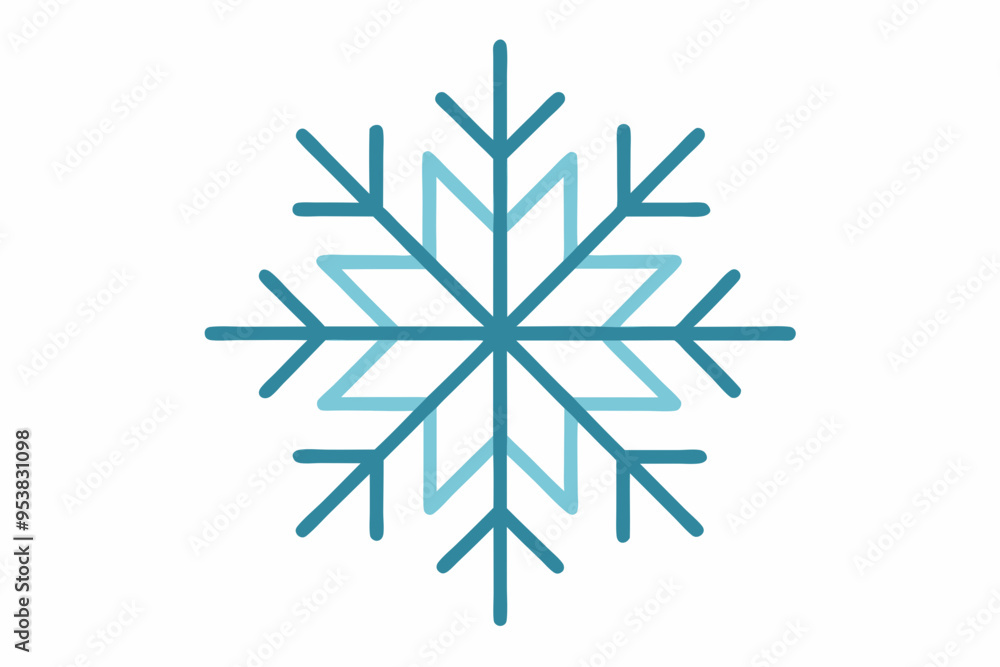 illustration of a snowflake icon illustration of a snowflake icon