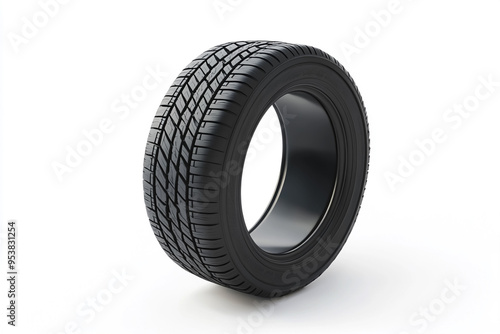 Car tyre isolated on a white background