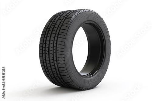 Car tyre isolated on a white background