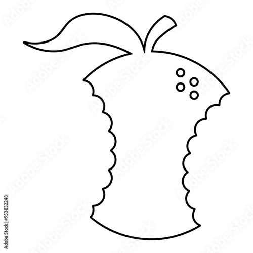 Orange Bitten Twice Outline