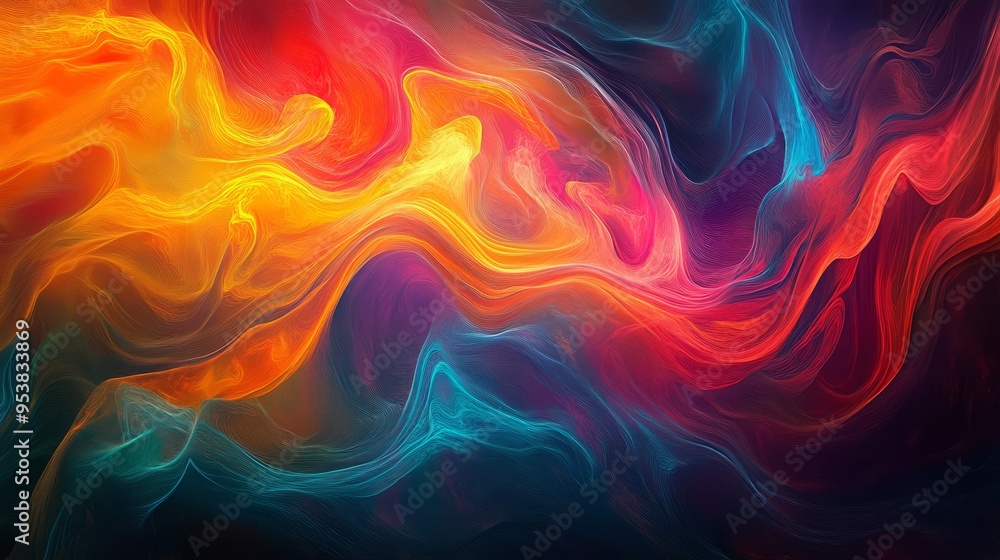 Electrifying Abstract Art: Energy Flow and Vibrant Patterns Electrifying Abstract Art: Energy Flow and Vibrant Patterns