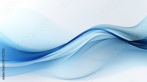 A smooth, abstract wave design in shades of blue, creating a calming and modern visual effect.