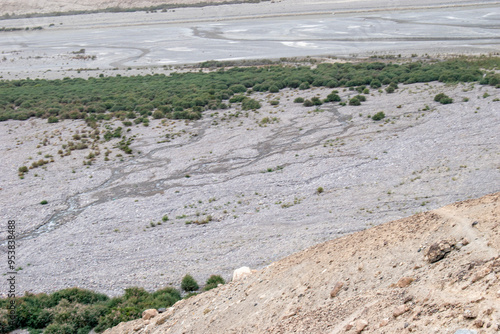 Beautiful landscape view of Nubea Valley leh Ladakh India photo