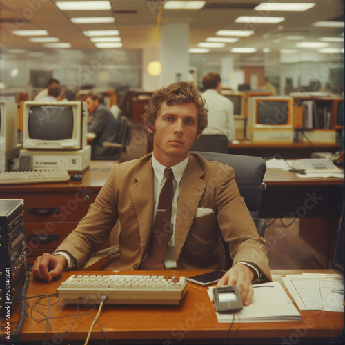 Businessman at Desk.