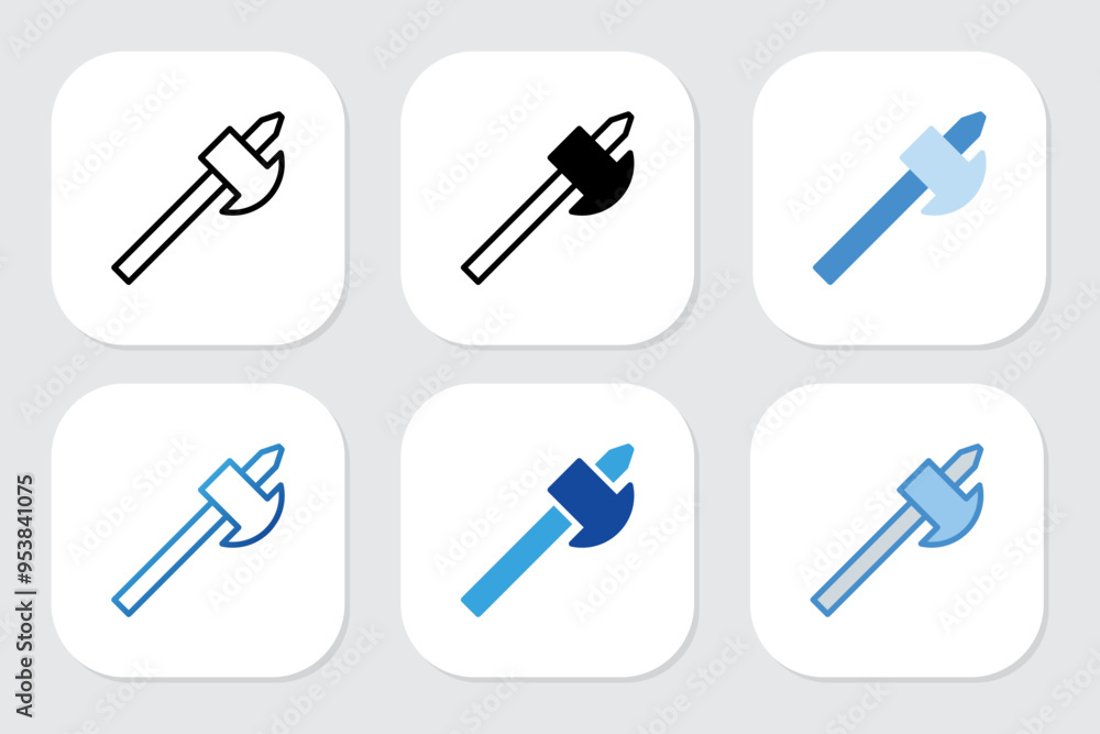 axe icons with various design styles axe icons with various design styles