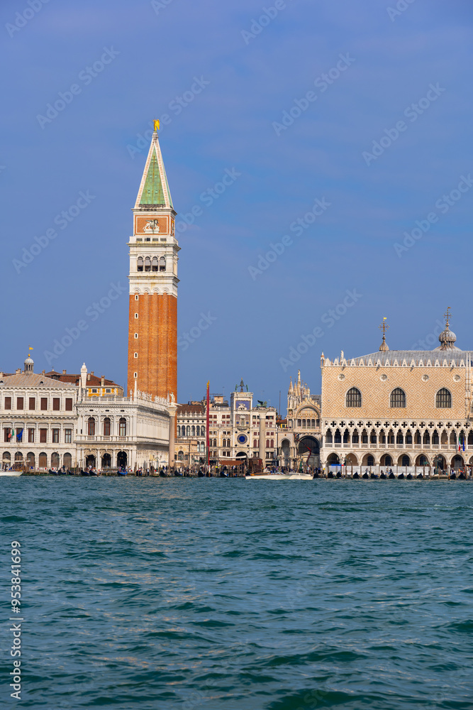 Venice City Skyline From Venetian Lagoon In Italy Venice City Skyline From Venetian Lagoon In Italy